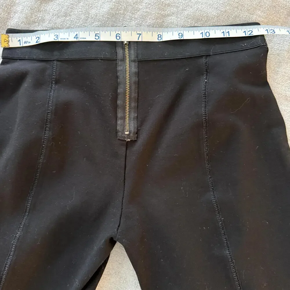 J.CREW Pixie Black Ponte Legging‎ Pencil Pants Back Zipper Wms SZ 2R Preppy